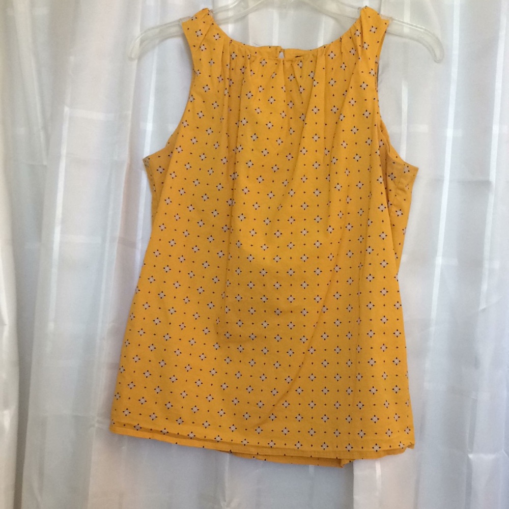 Worthington Sleeveless Blouse, Yellow, Sz S
